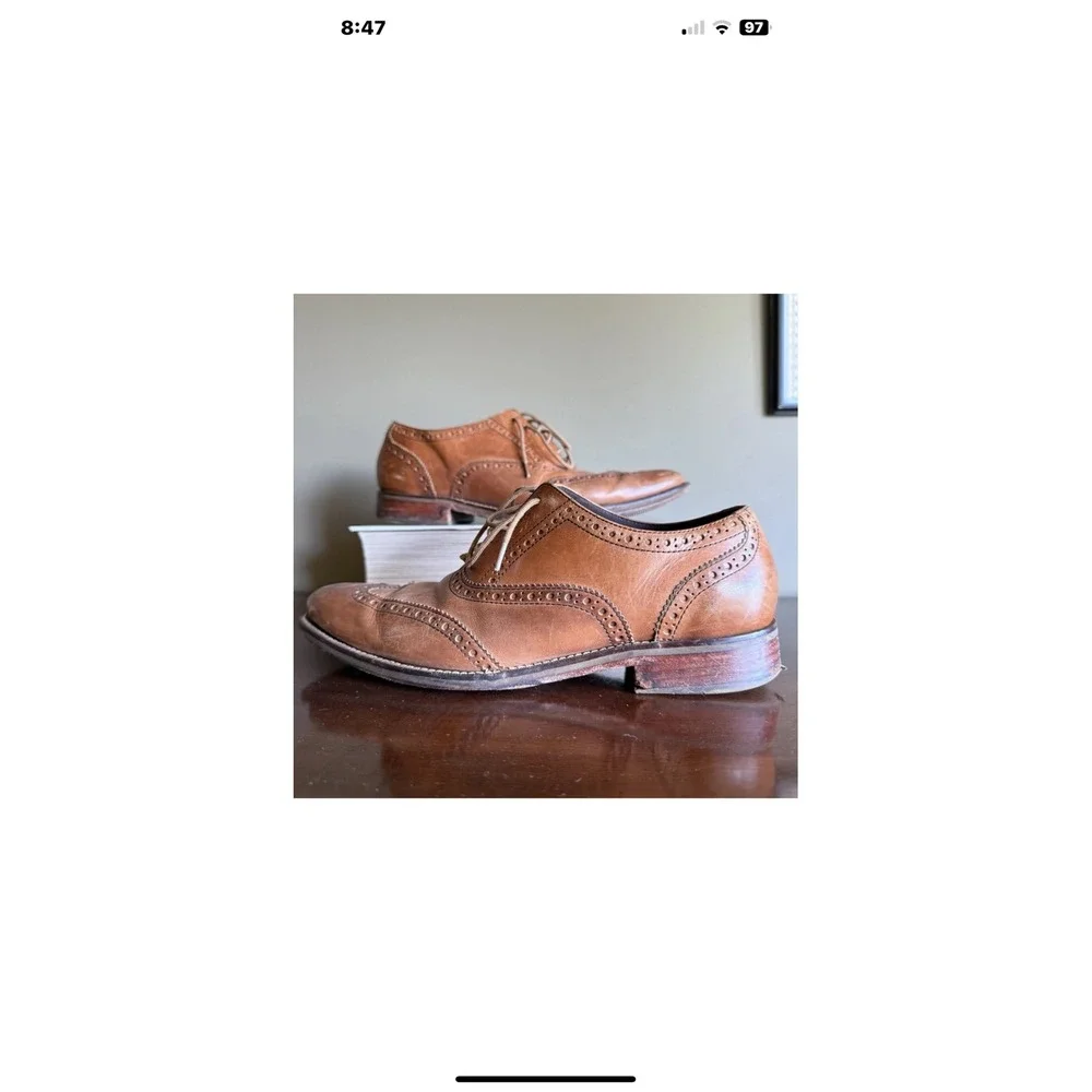 Cole Haan Air Madison Wingtip Oxford British Tan Leather Mens Shoes 8.5 M C11130